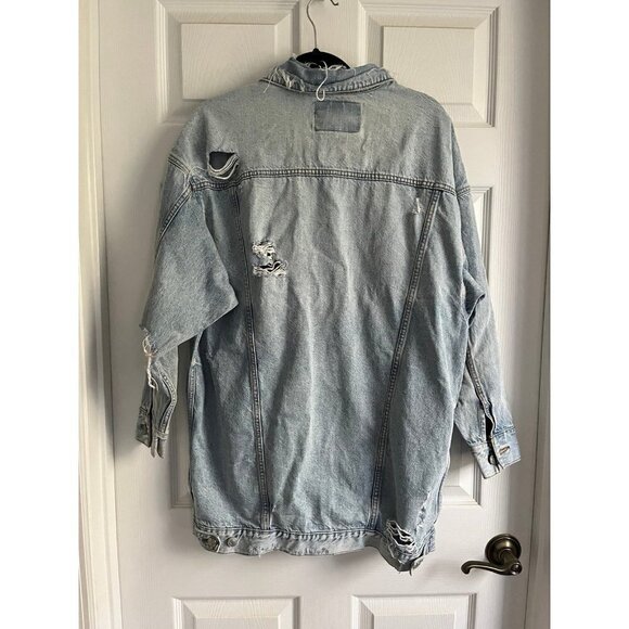 American Eagle Aerie Distressed Jean Jacket - Picture 2 of 3